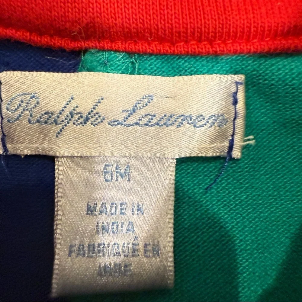 Ralph Lauren Baby Boy SET OF 2 Polo One Pieces Rompers Sz 6 Mo